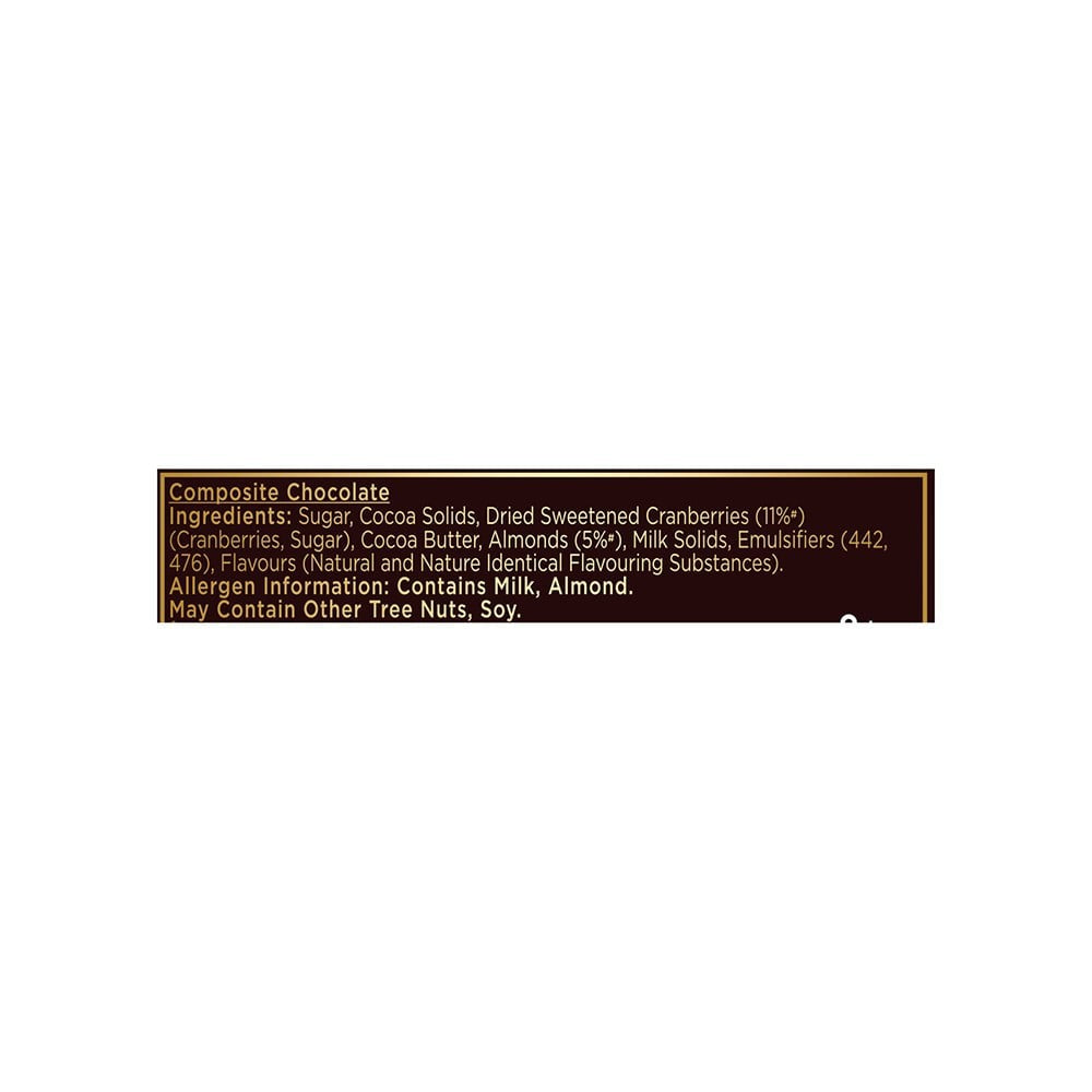 Cadbury Bournville Cranberry Flavoured Chocolate Bar - Pack of 2 : 2 x 80 g
