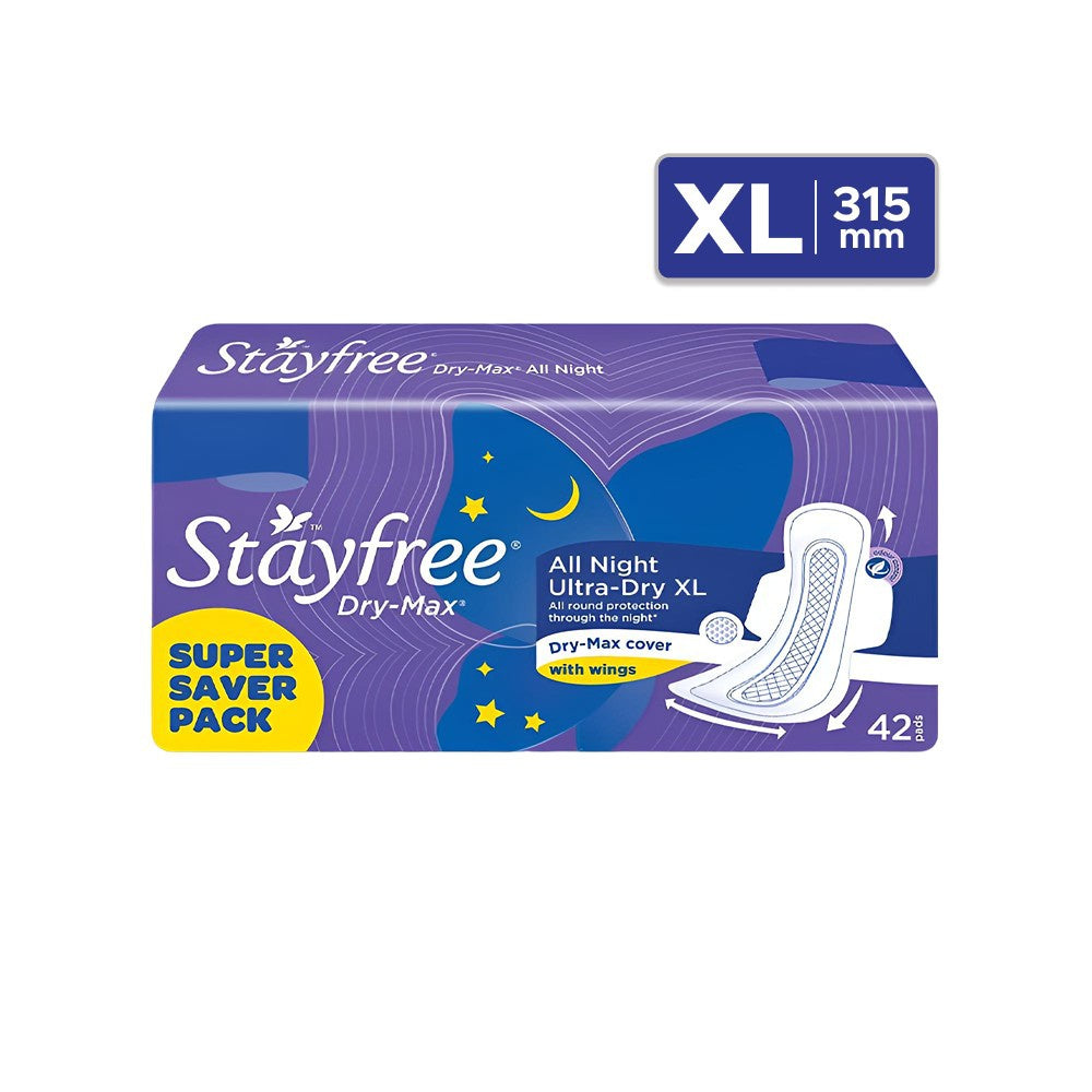 Stayfree Dry Max All Night Sanitary Pads : 42 units