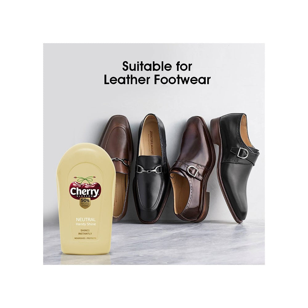 Cherry Blossom Black Handy Shoe Shiner + Black Liquid Shoe Polish Combo : 75 ml + 1 unit