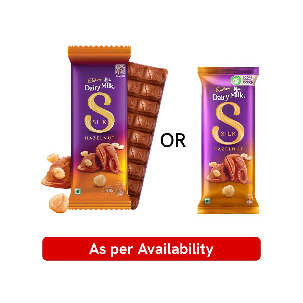 Cadbury Dairy Milk Silk Hazelnut Flavoured Chocolate Bar : 143 g
