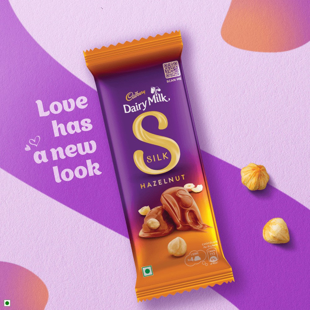 Cadbury Dairy Milk Silk Hazelnut Flavoured Chocolate Bar : 58 g