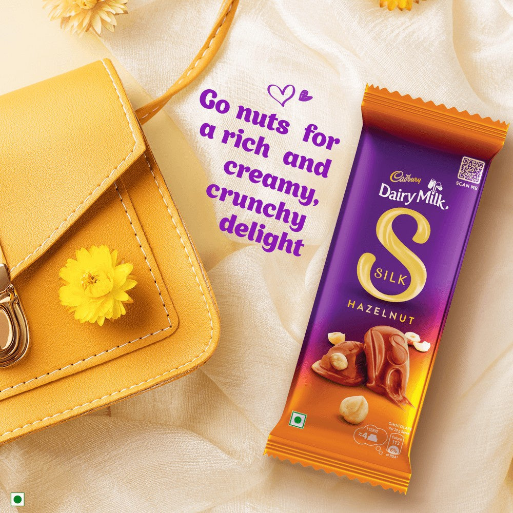 Cadbury Dairy Milk Silk Hazelnut Flavoured Chocolate Bar : 58 g