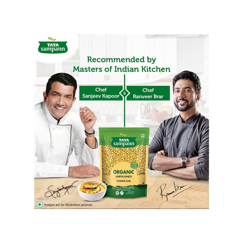 Tata Sampann Organic Chana Dal Unpolished : 500 g