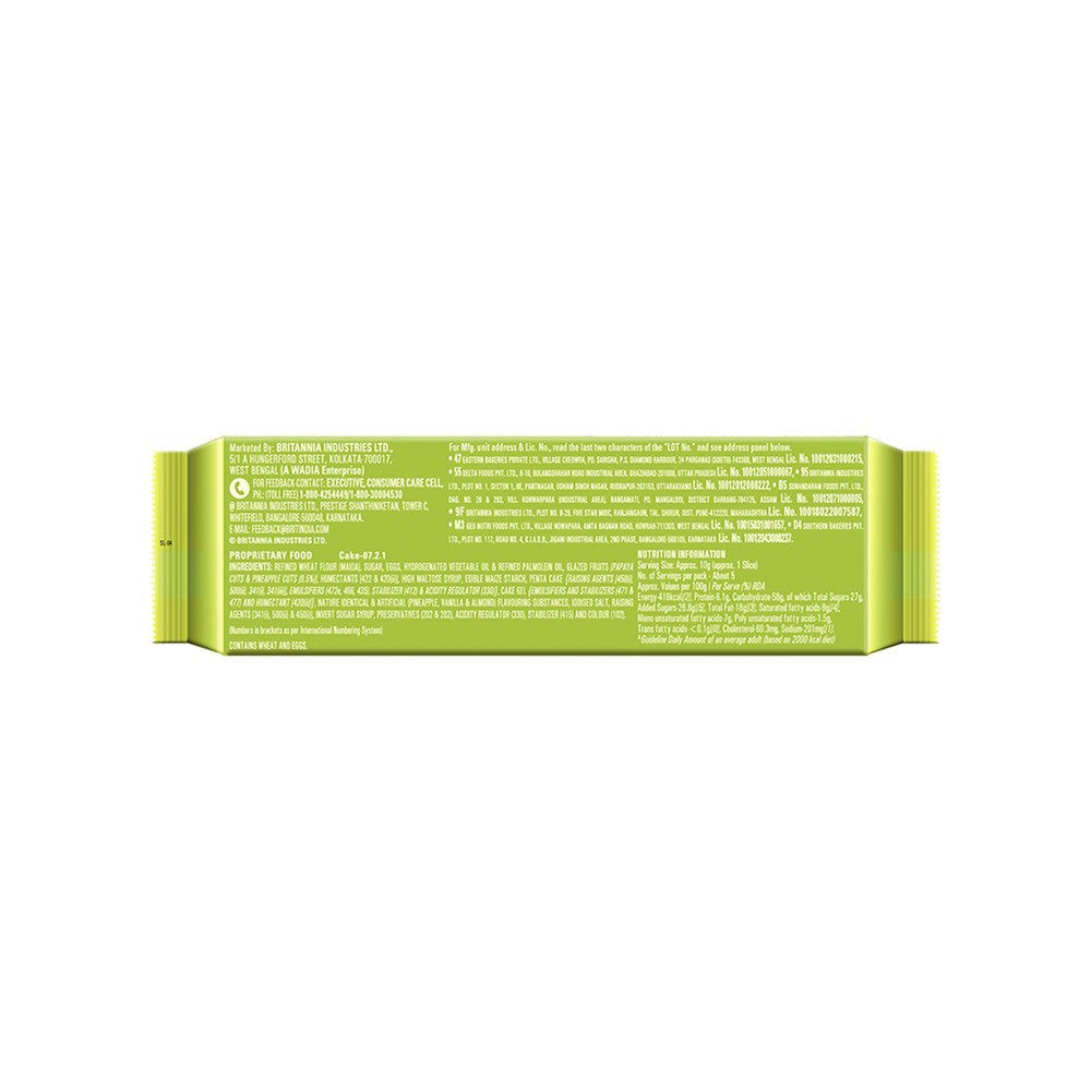 Britannia Pineapple Plunge Slice Cake - Pack of 2 : 2 x 50 g