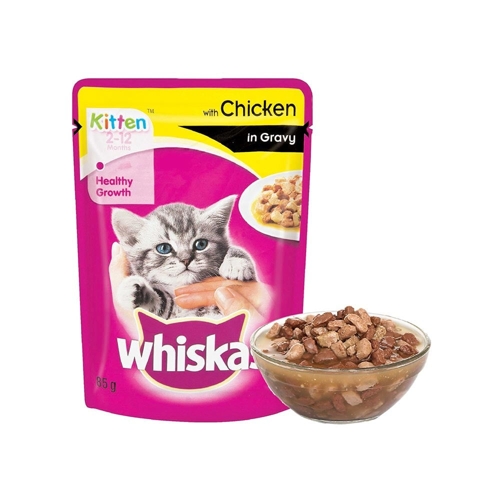 Whiskas Kitten Wet Wet Kitten Food -Chicken in Gravy (2-12 Months) - Pack of 5 : 5 x 80 g