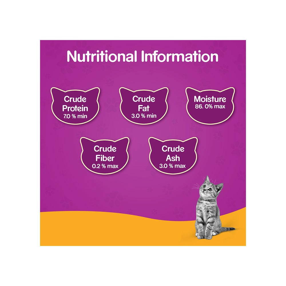 Whiskas Adult Wet Cat Food -Chicken in Gravy (1+ Years) - Pack of 5 : 5 x 80 g