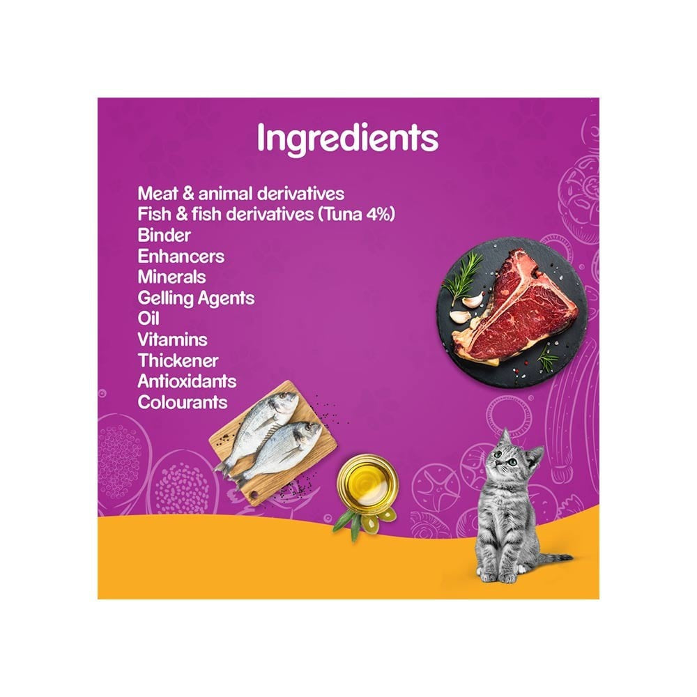 Whiskas Adult Wet Cat Food -Salmon in Gravy (1+ Years) - Pack of 5 : 5 x 80 g