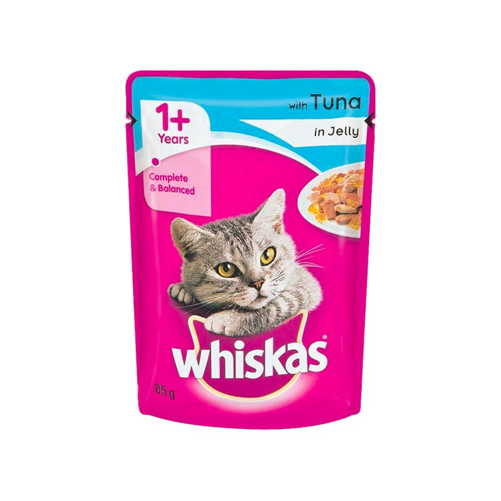 Whiskas Adult Wet Cat Food -Tuna in Jelly (1+ Years) - Pack of 5 : 5 x 80 g