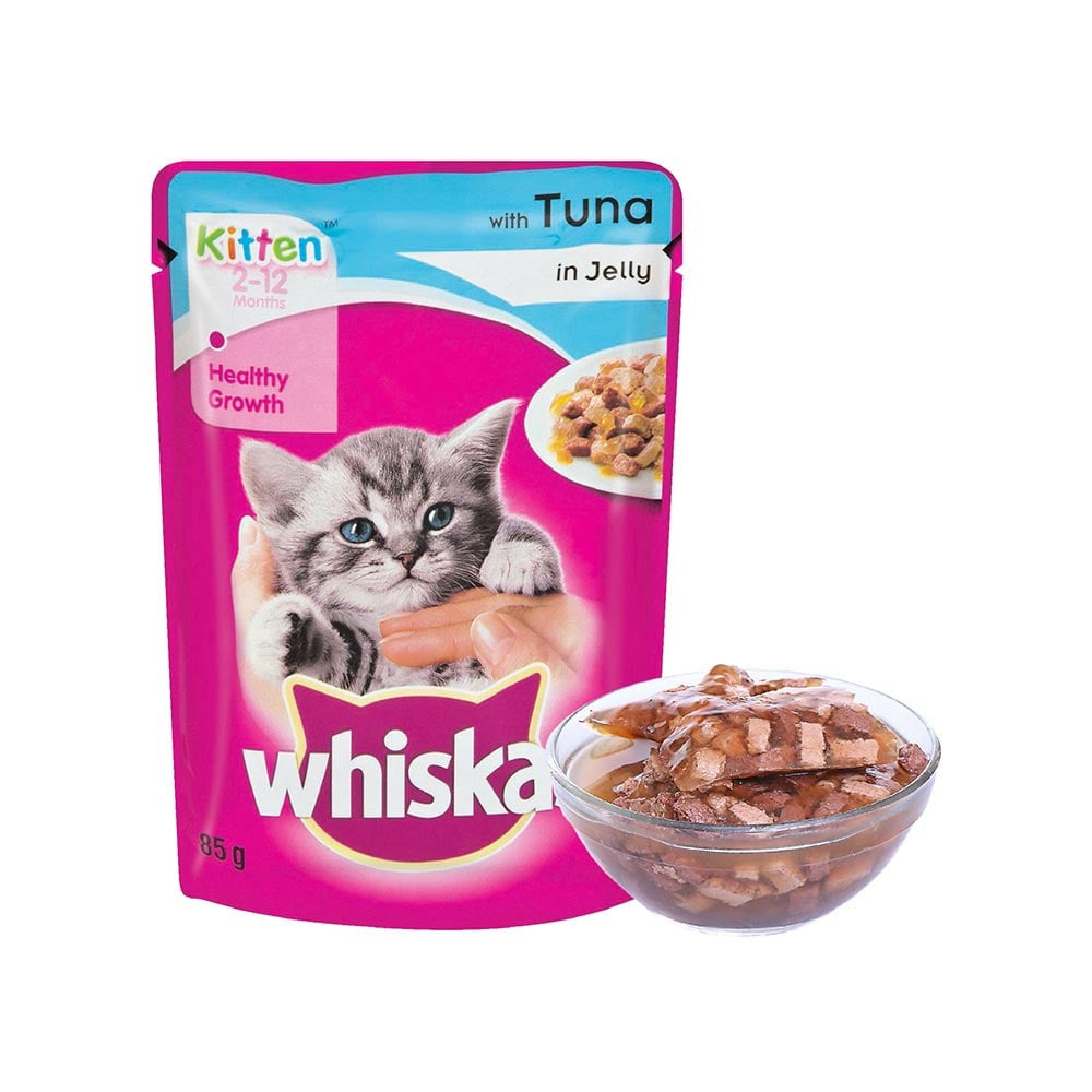 Whiskas Adult Wet Cat Food -Tuna in Jelly (1+ Years) - Pack of 5 : 5 x 80 g