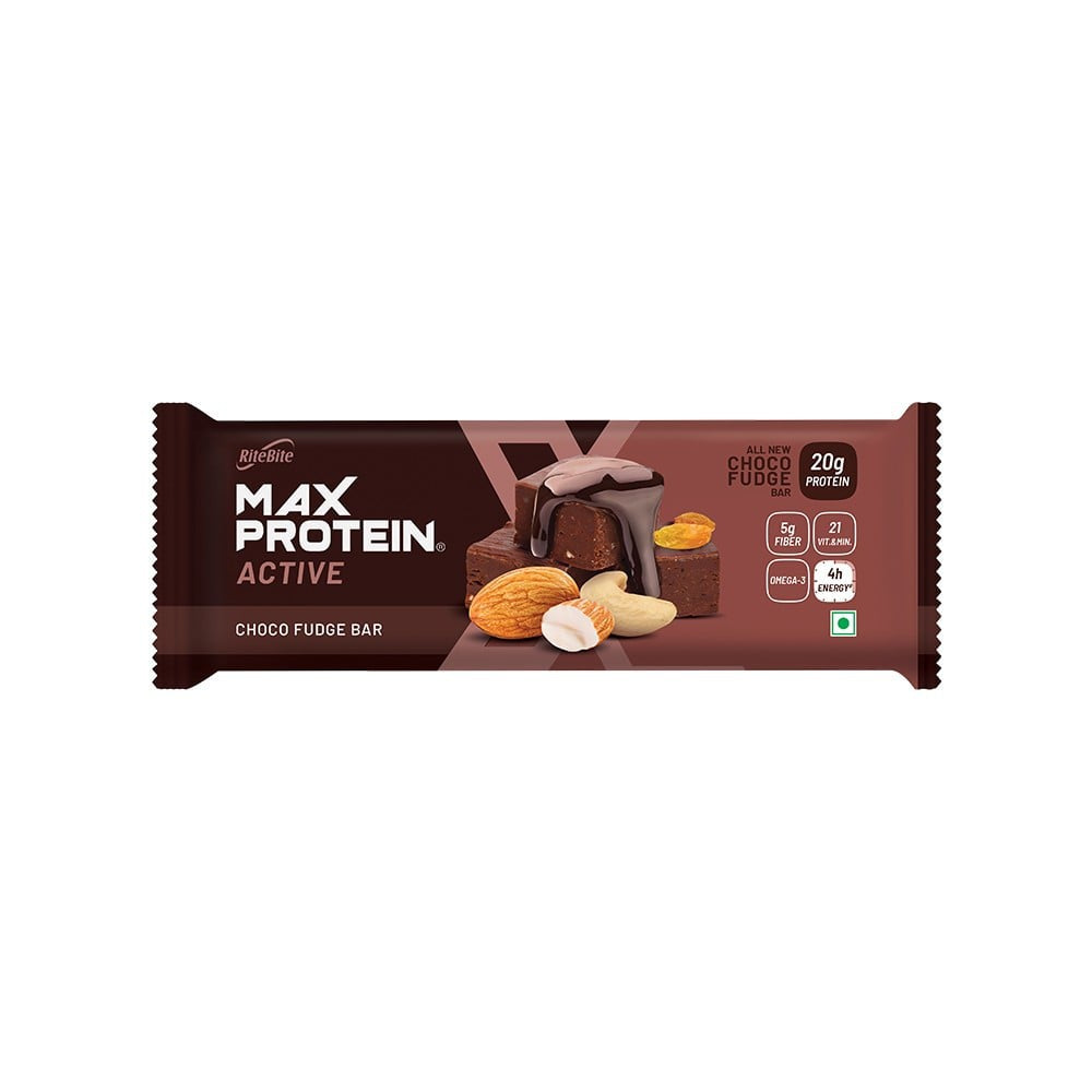 RiteBite Max Protein Active Choco Fudge Nutrition Bar - Pack of 2 : 2 x 75 g
