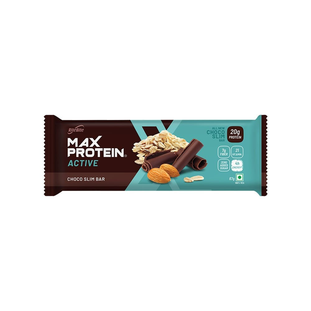 RiteBite Max Protein Active Choco Slim Nutrition Bar - Pack of 2 : 2 x 67 g
