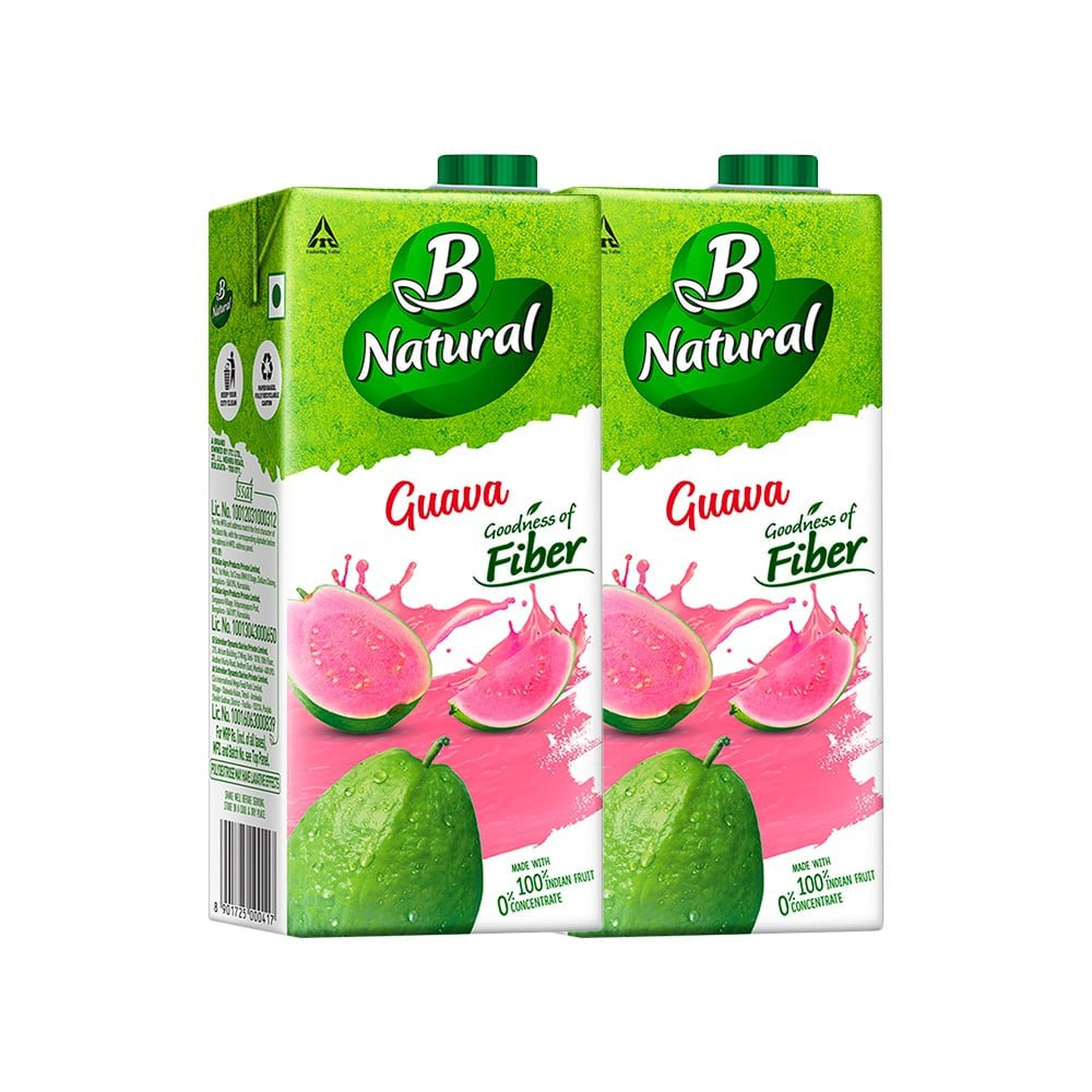 B Natural Guava Juice - Pack of 2 : 2 x 1 ltr