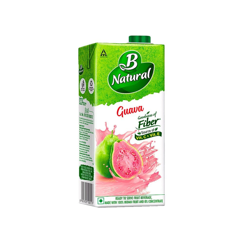 B Natural Guava Juice - Pack of 2 : 2 x 1 ltr
