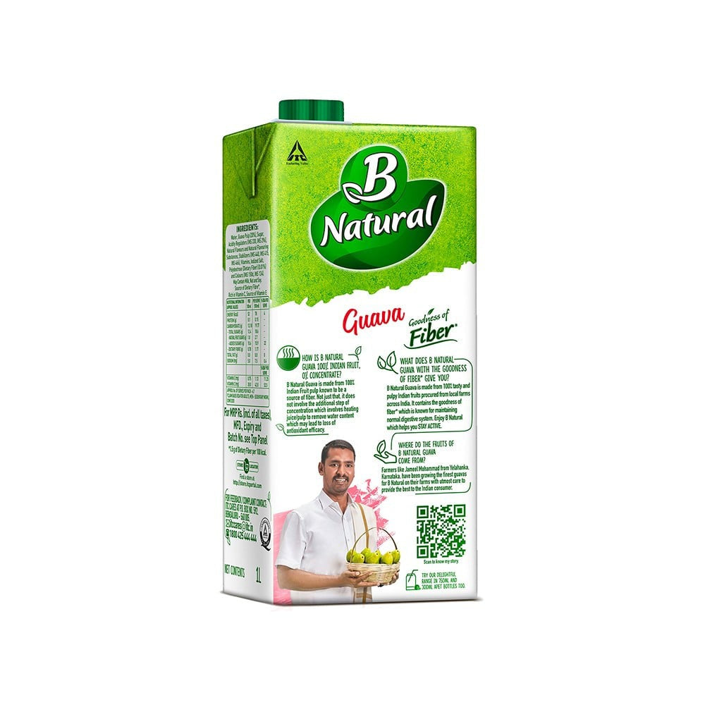 B Natural Guava Juice - Pack of 2 : 2 x 1 ltr