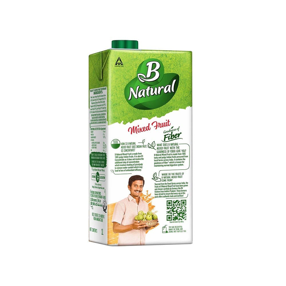 B Natural Mixed Fruit Juice - Pack of 2 : 2 x 1 ltr