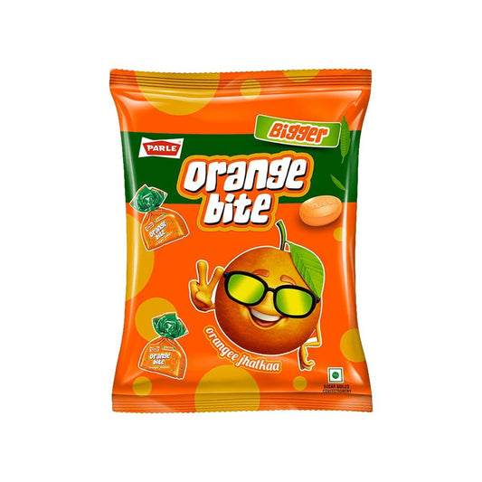 Parle Orange Bite Bigger - Orangee Jhatkaa Candy : 195 g