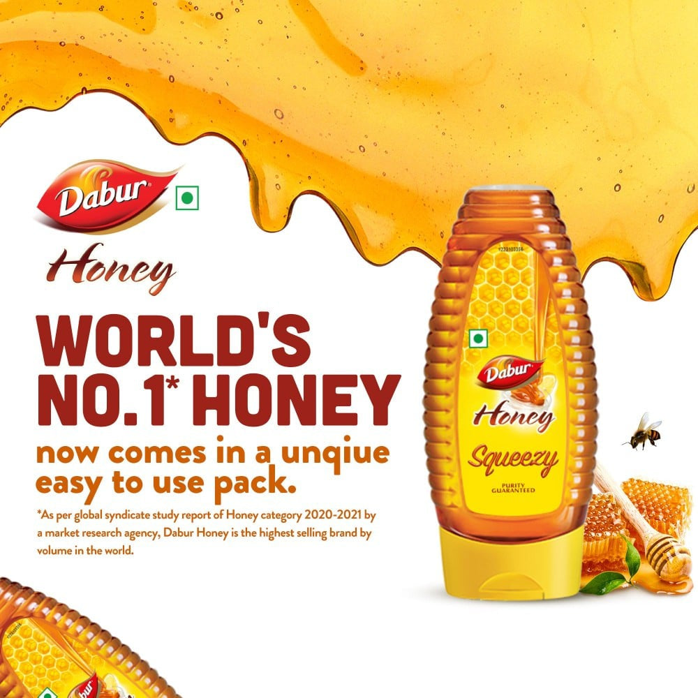 Dabur Honey Squeezy, 100% Pure World's No.1 Honey - Buy 1 Get 1 Free : 2 x 225 g