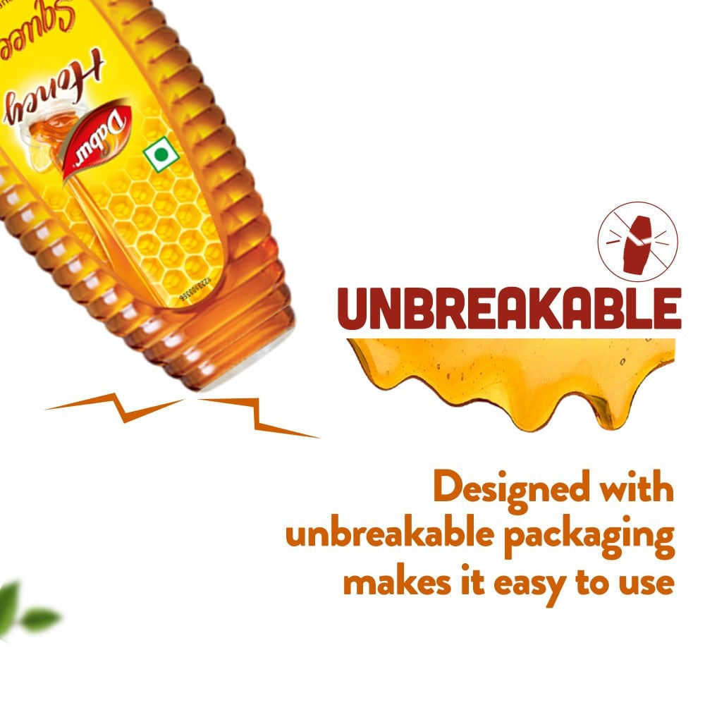 Dabur Honey Squeezy, 100% Pure World's No.1 Honey - Buy 1 Get 1 Free : 2 x 225 g