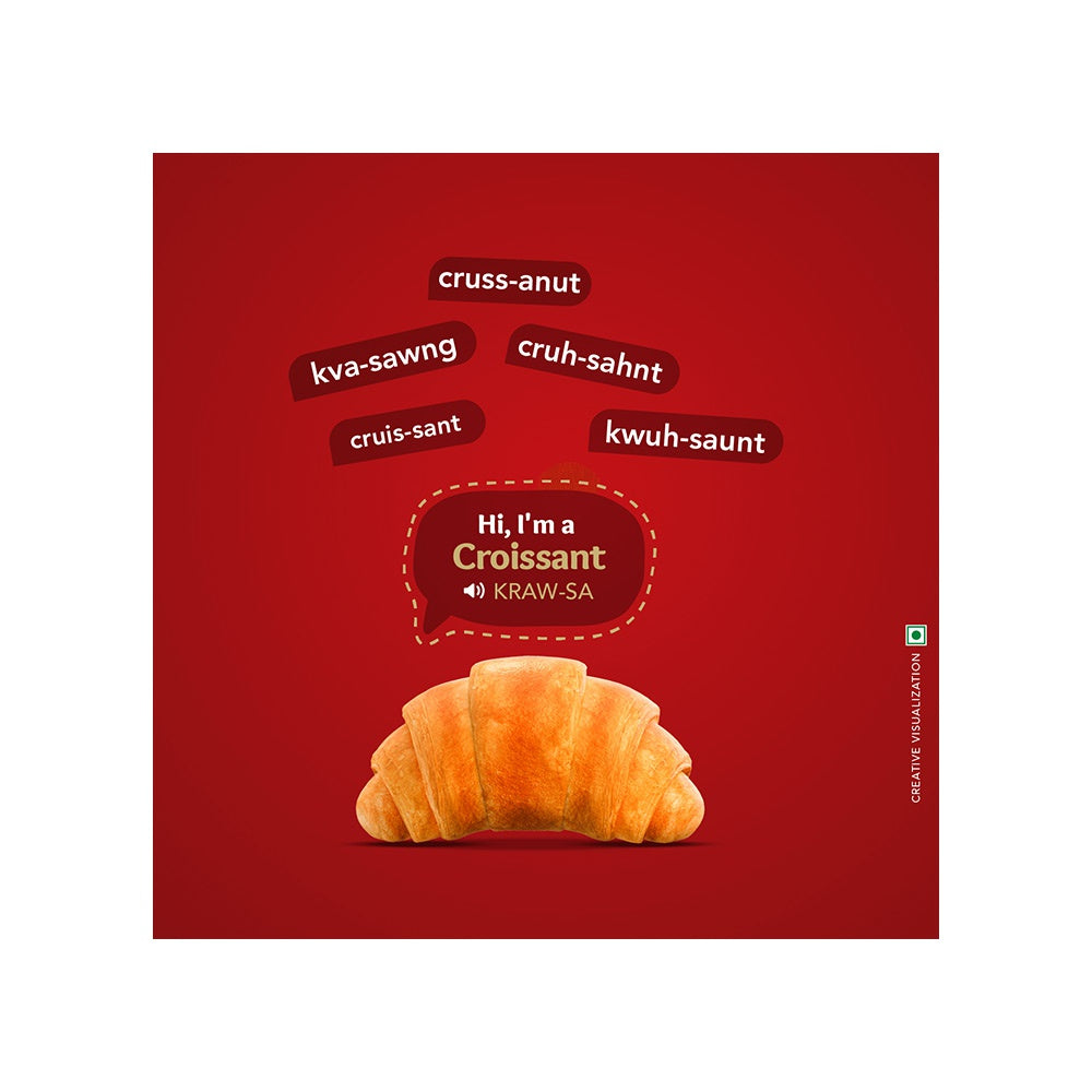 Britannia Treat Croissant with Vanilla Creme Filling - Pack of 2 : 2 x 45 g