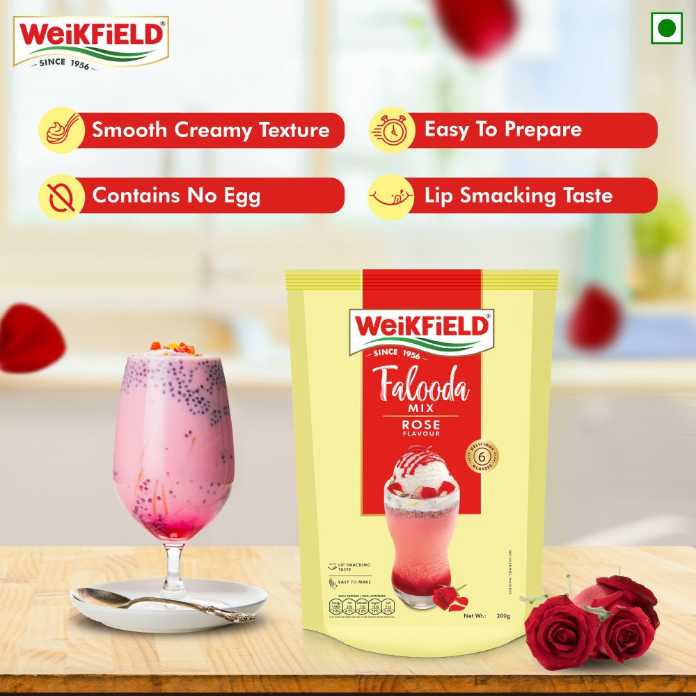 Weikfield Falooda Dessert Mix Rose Flavour : 200 g