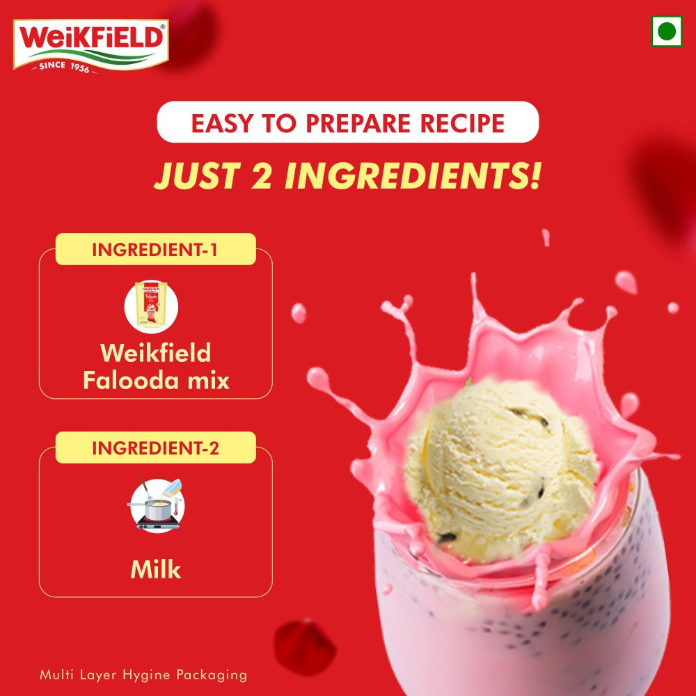 Weikfield Falooda Dessert Mix Rose Flavour : 200 g