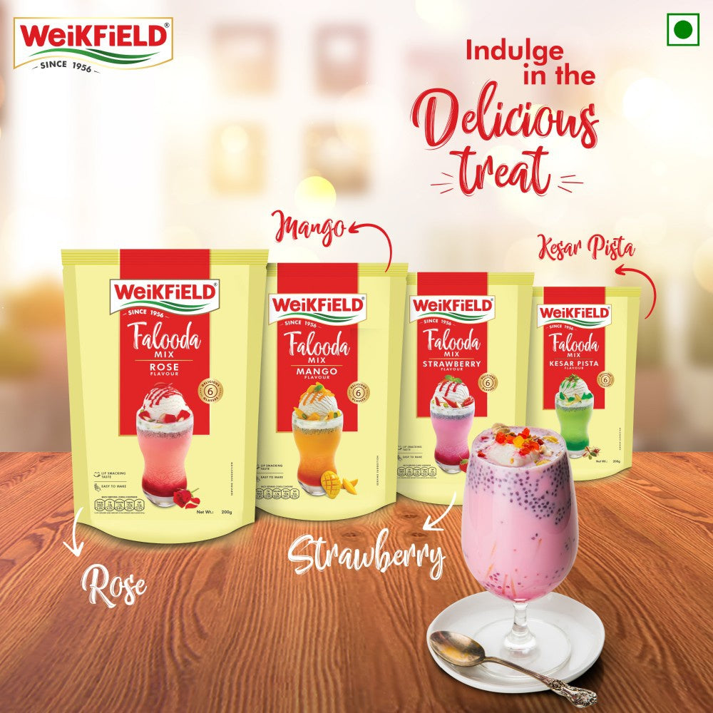 Weikfield Falooda Dessert Mix Rose Flavour : 200 g