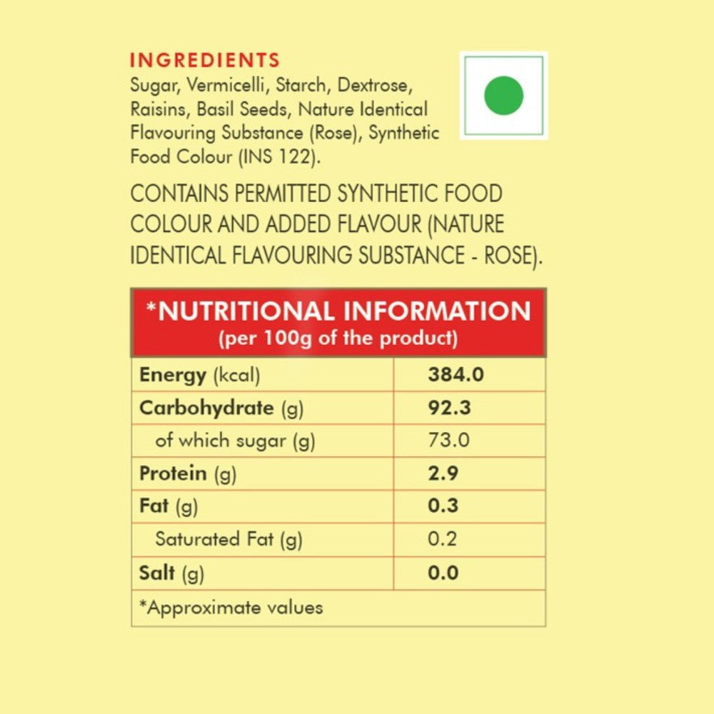 Weikfield Falooda Dessert Mix Rose Flavour : 200 g