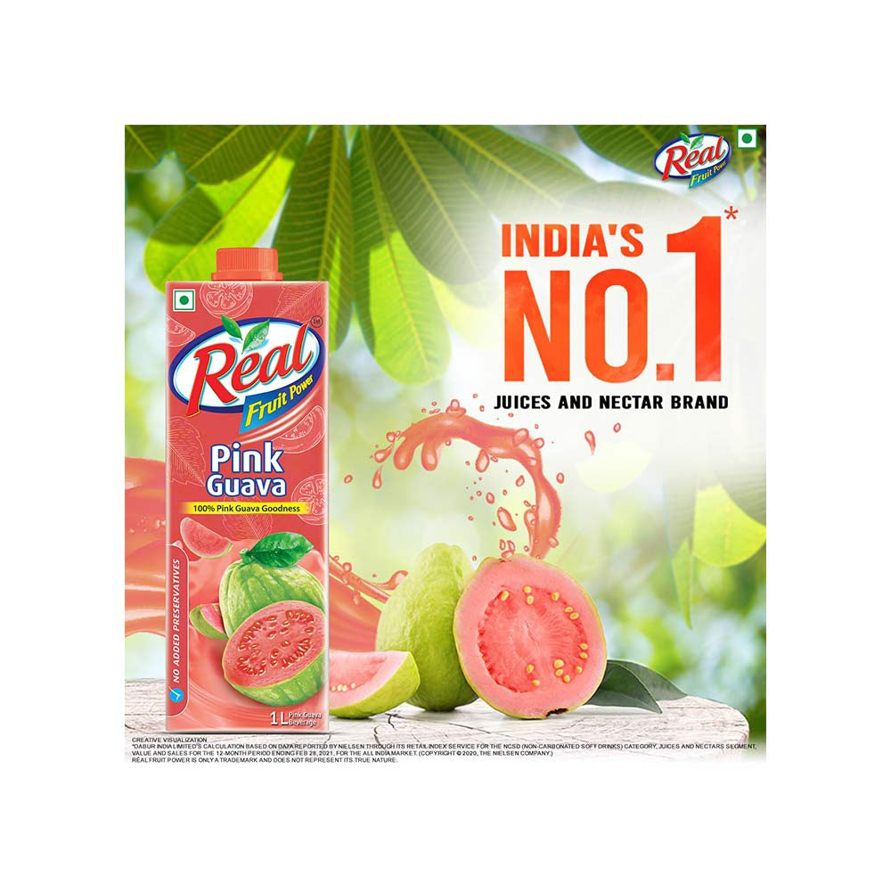 Real Fruit Power Pink Guava Juice : 1 ltr
