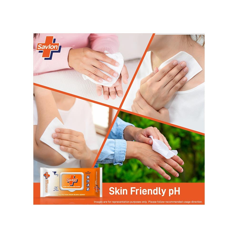 Savlon Germ Protection Multipurpose Disinfectant Wipes : 72 pcs