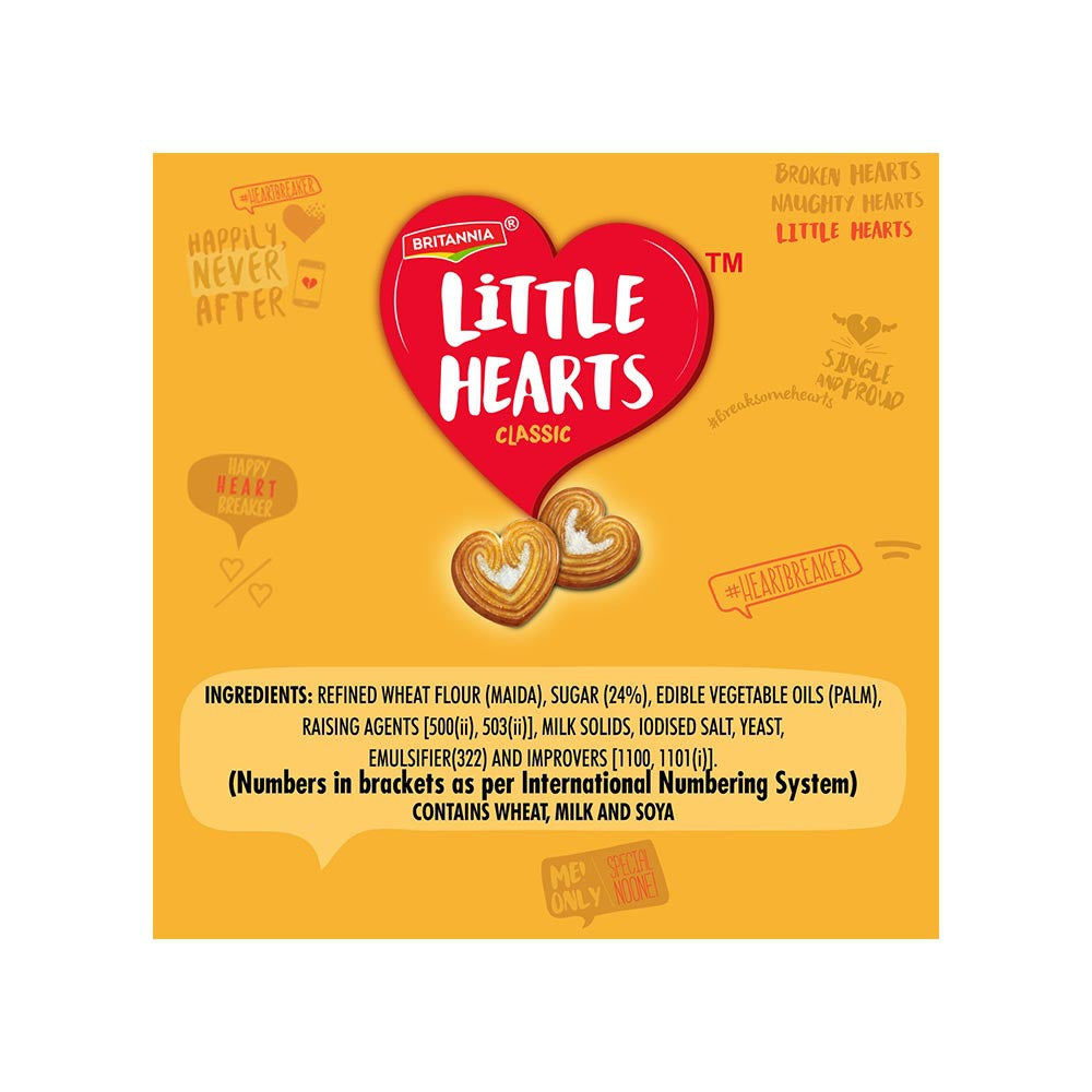 Britannia Little Hearts Classic Crunch Biscuit - Pack of 3 : 3 x 75 g