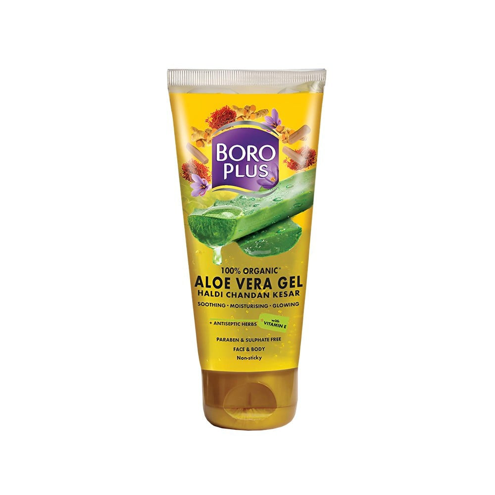 Boroplus Aloe Vera Gel Haldi, Chandan, Kesar : 150 ml