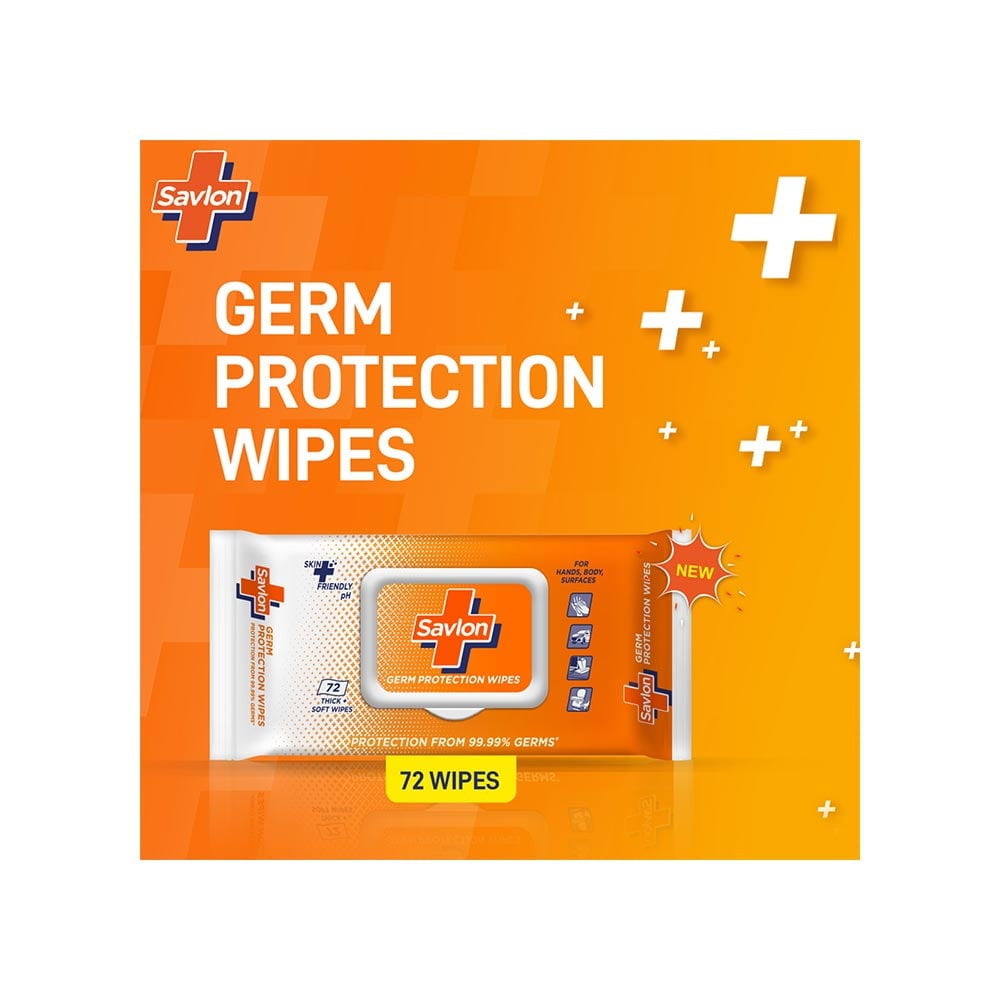 Savlon Germ Protection Multipurpose Wipes + Surface Disinfectant Spray Combo : 72 units + 170 g