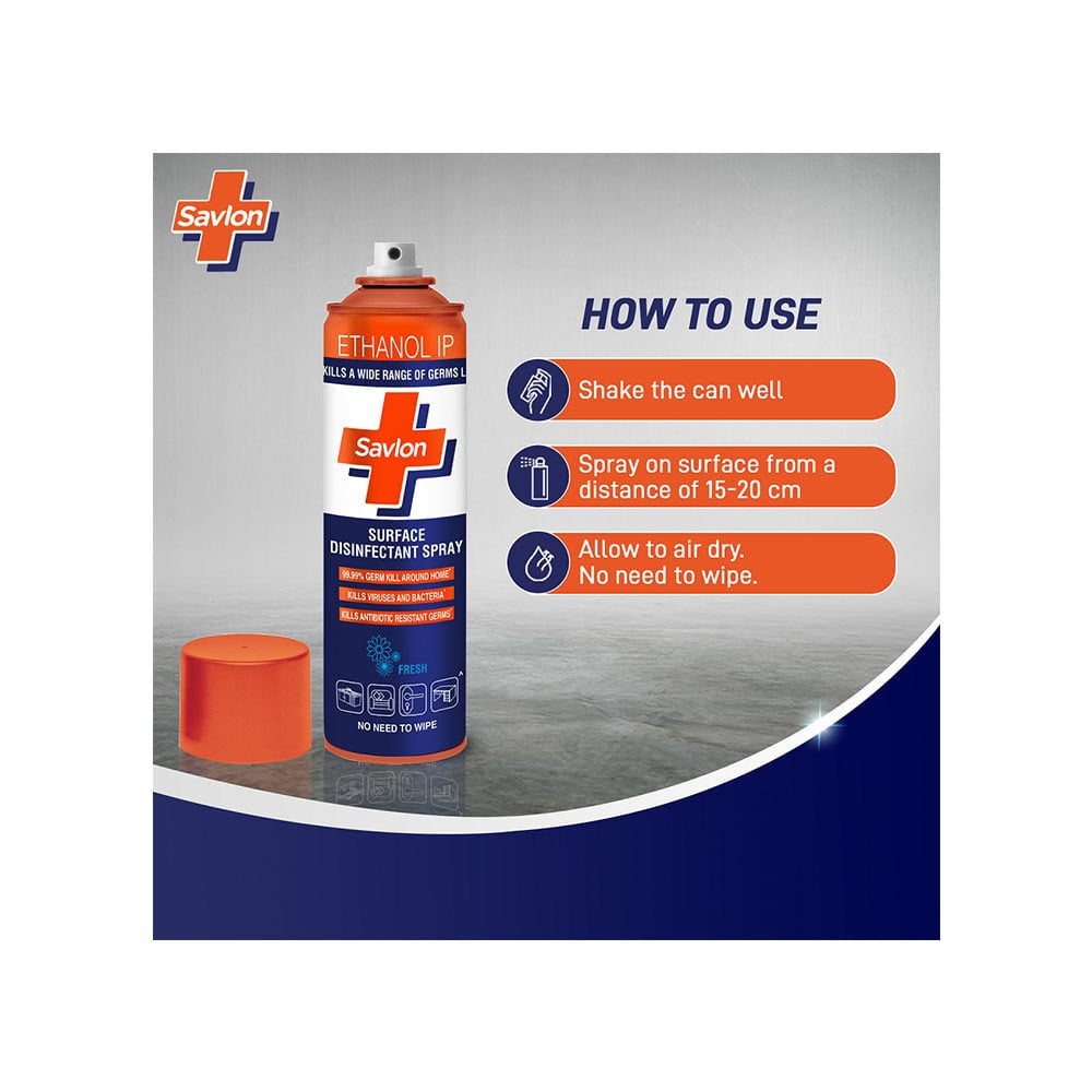 Savlon Germ Protection Multipurpose Wipes + Surface Disinfectant Spray Combo : 72 units + 170 g
