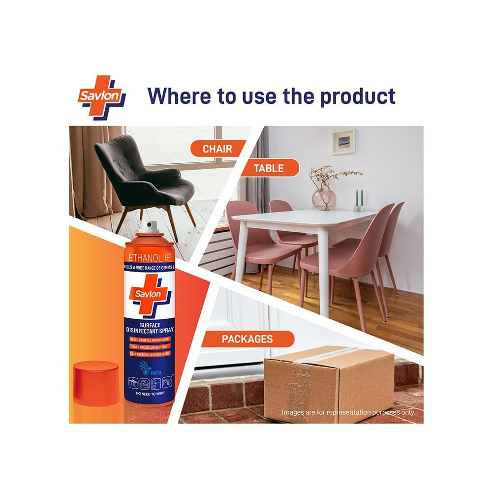 Savlon Germ Protection Multipurpose Wipes + Surface Disinfectant Spray Combo : 72 units + 170 g