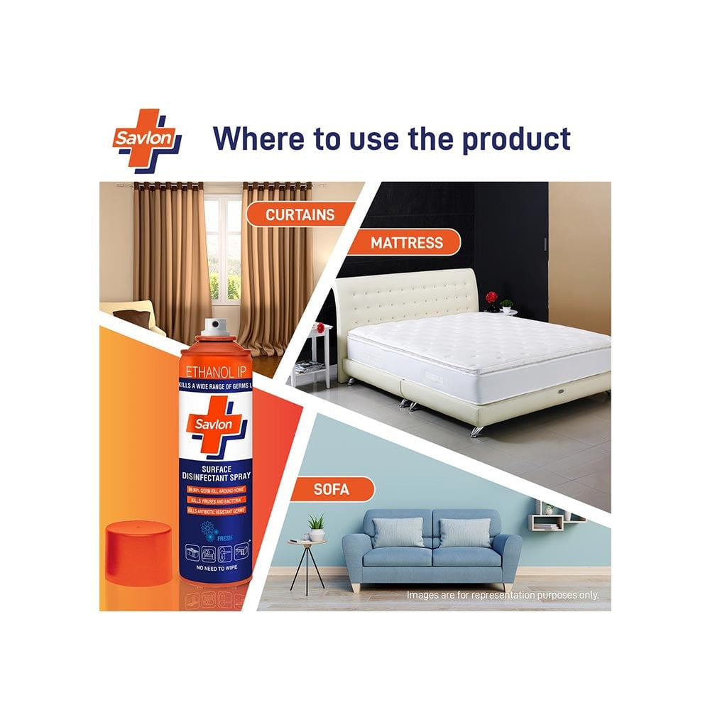 Savlon Germ Protection Multipurpose Wipes + Surface Disinfectant Spray Combo : 72 units + 170 g