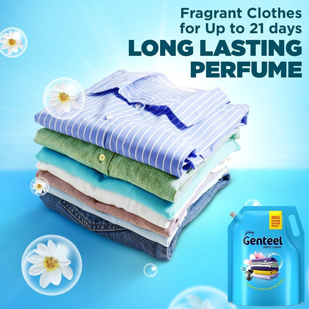 Godrej Genteel Matic Top Load Liquid Detergent : 2 kg