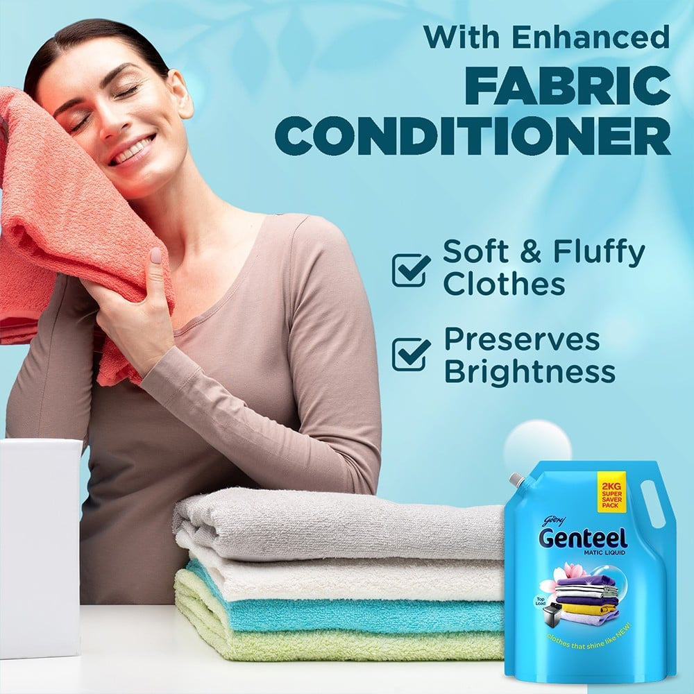 Godrej Genteel Matic Top Load Liquid Detergent : 2 kg