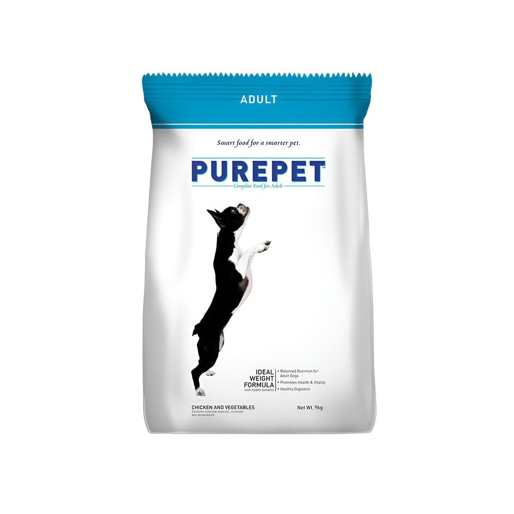 PurePet Chicken and Vegetables Dry Food Adult : 9 kg