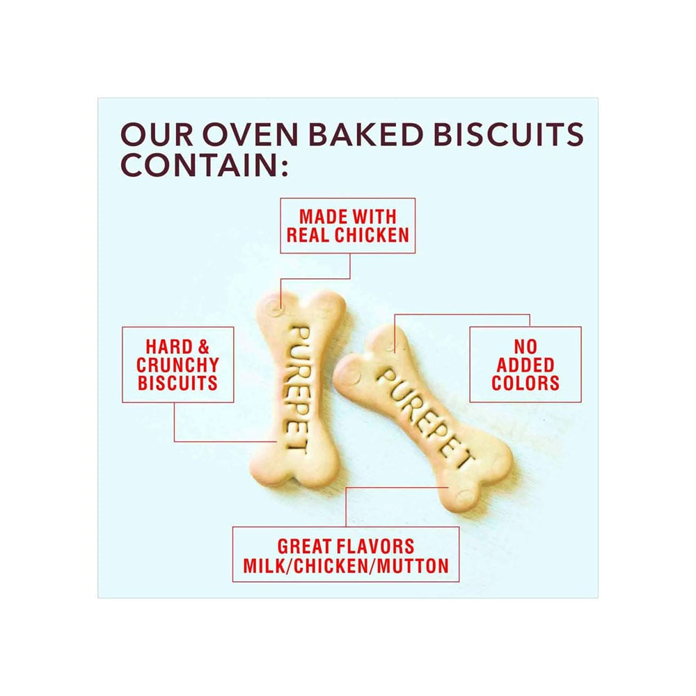 PurePet Biscuit with Real Chicken Dog Treat : 800 g