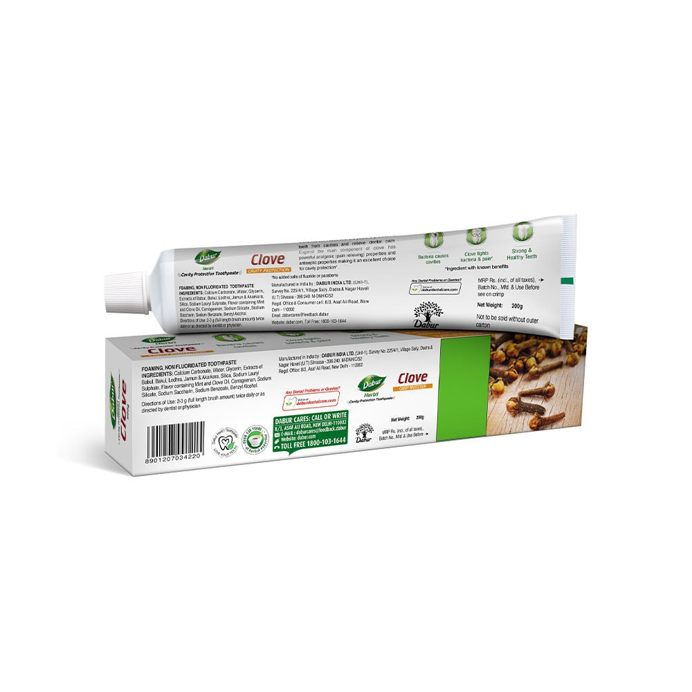 Dabur Clove Cavity Protection Herbal Toothpaste : 200 g