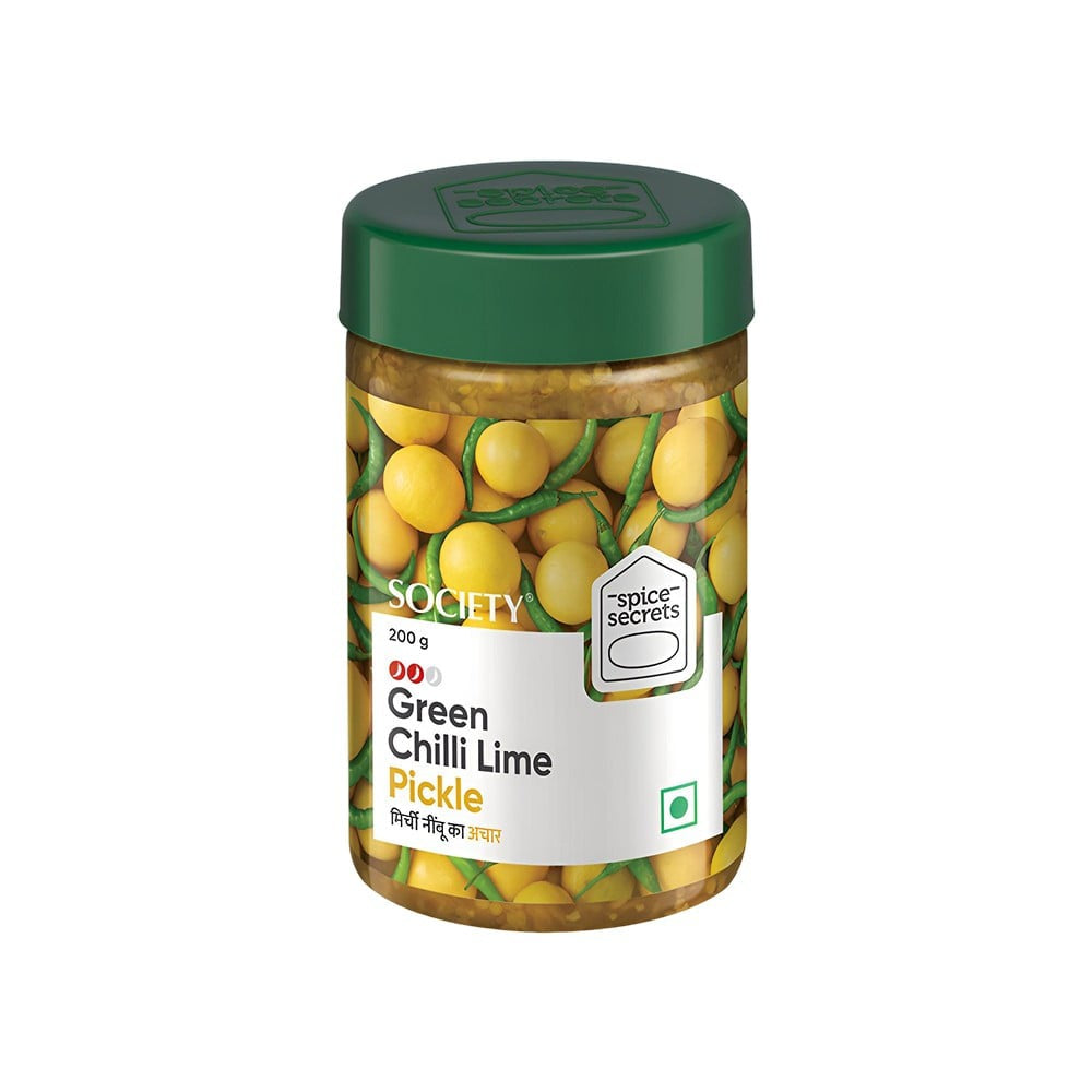 Society Spice Secrets Green Chilli Lime Pickle : 200 g