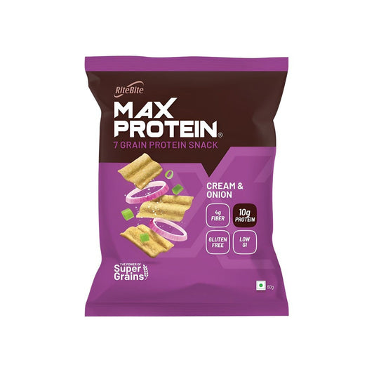 RiteBite Max Protein Cream & Onion Chips : 60 g