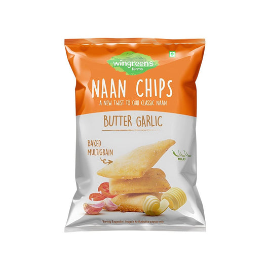 Wingreens Farms Butter Garlic Naan Chips : 60 g