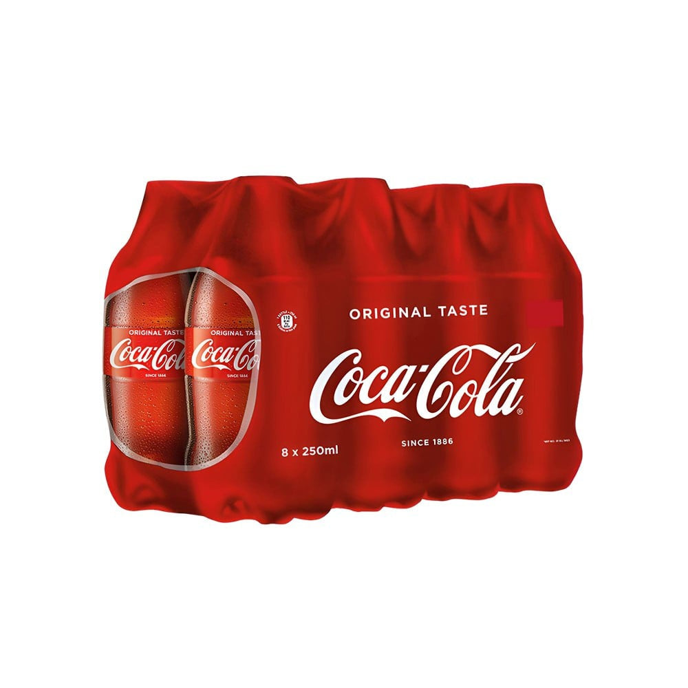 Coca-Cola Original Taste Soft Drink - Pack of 8 : 8x250 ml