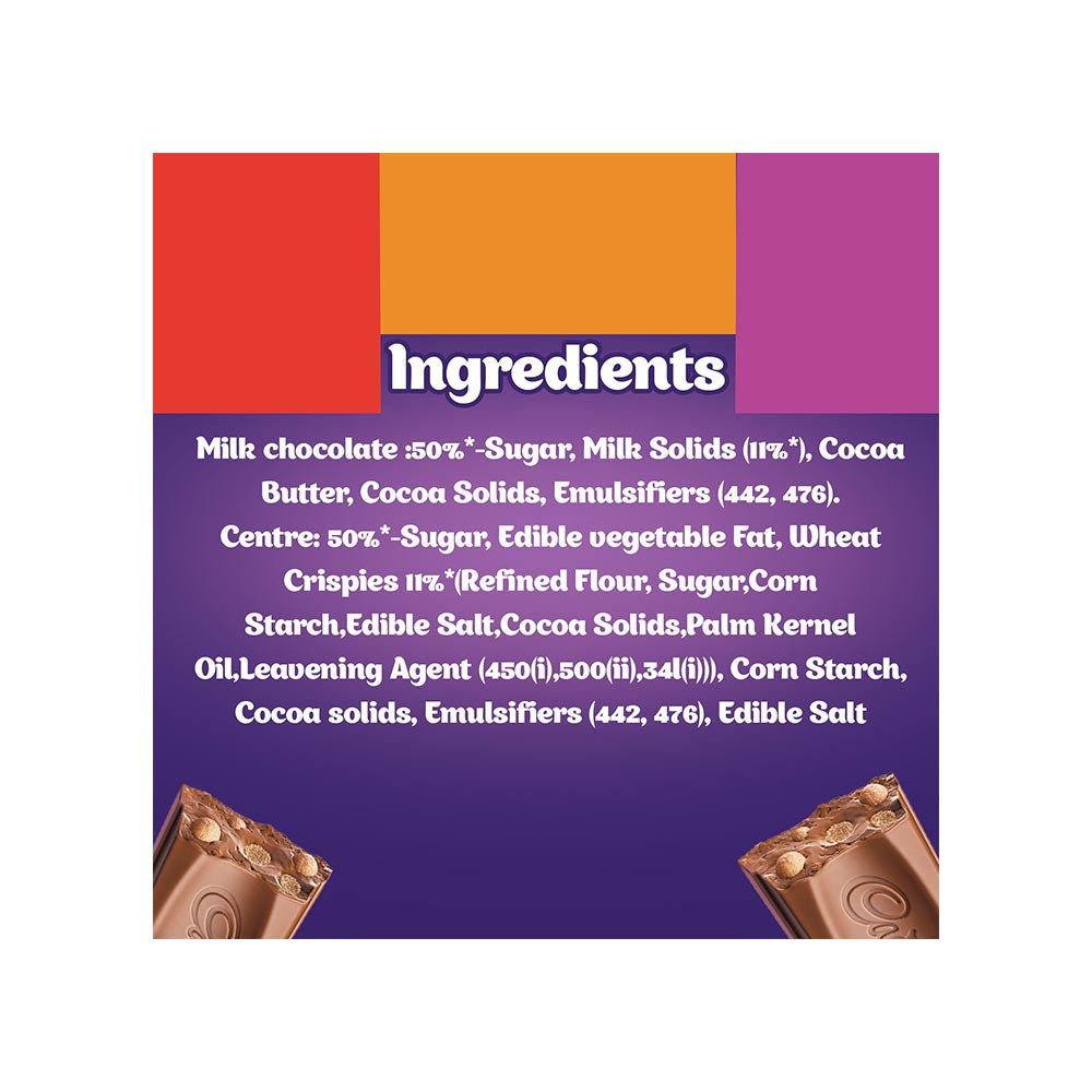 Cadbury Dairy Milk Crispello Wafer Chocolate - Pack of 3 : 3 x 35 g