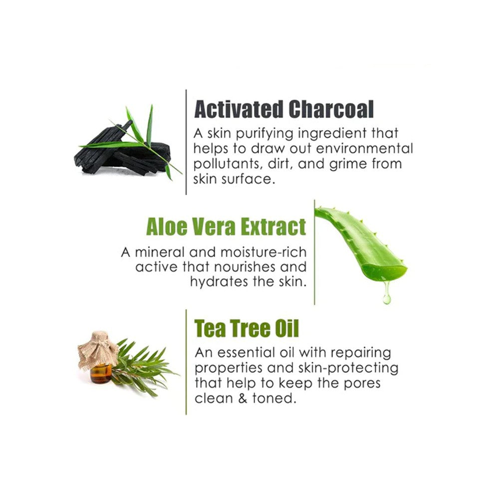 Wow Skin Science Charcoal Foaming Face Wash (with Built-In Face Brush) : 150 ml