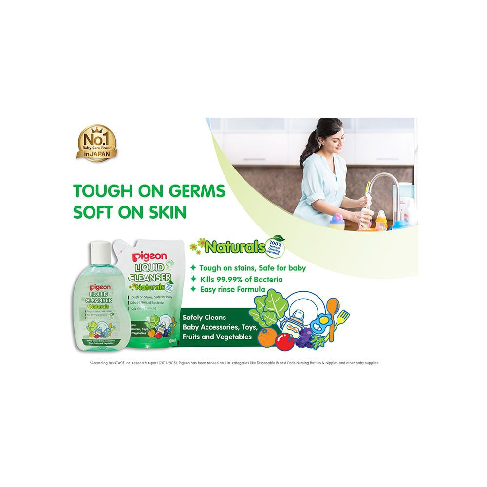 Pigeon Baby Naturals Baby Liquid Cleanser - Refill : 200 ml