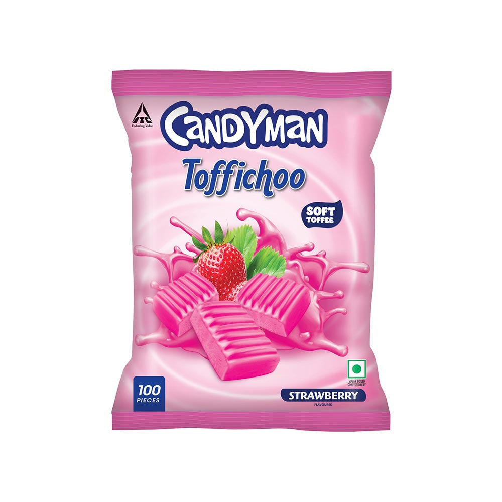 Candyman Toffichoo Strawberry Candy - Pack of 2 : 2 x 250 g