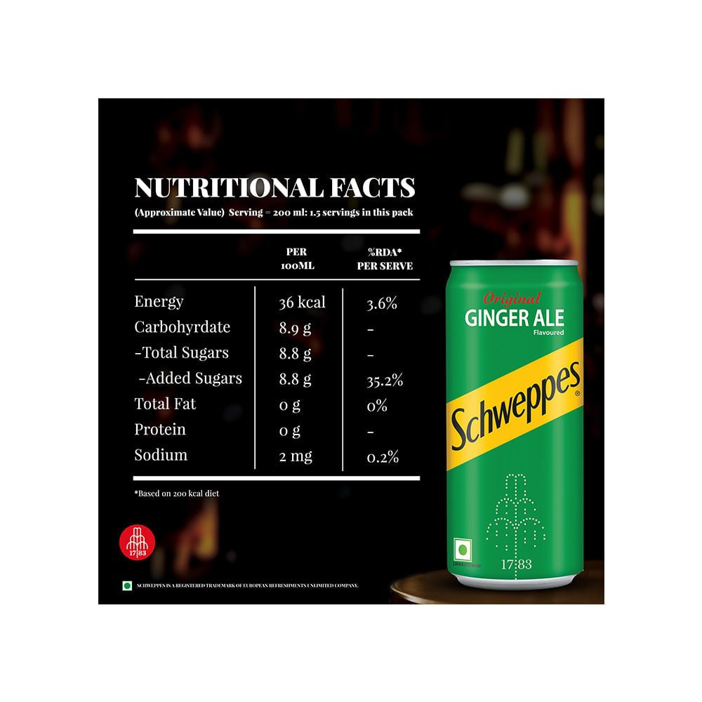Schweppes Ginger Ale - Pack of 6 : 6 x 300 ml