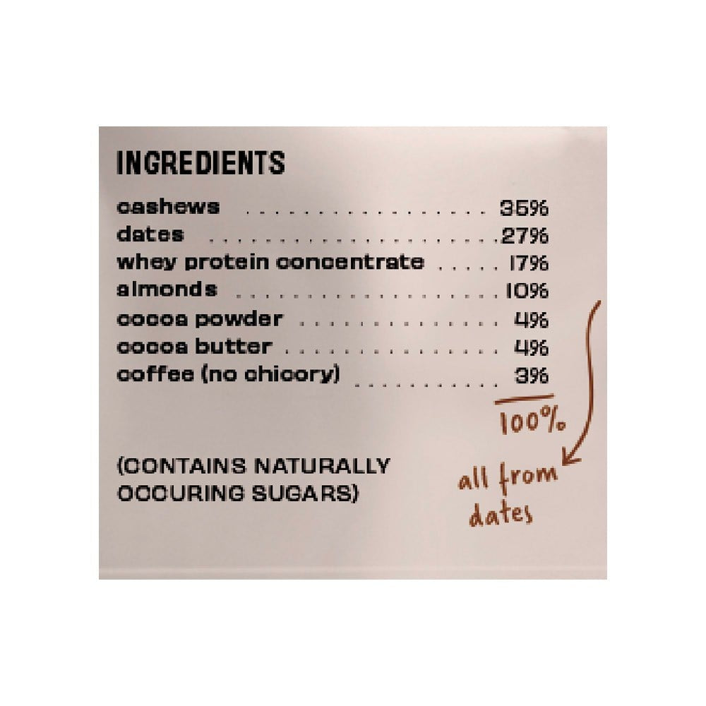 The Whole Truth Coffee Cocoa Protein Bar : 52 g